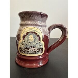 Renaissance Pleasure Faire Deneen Stoneware Pottery Mug‎ 40th Anniversary 2002